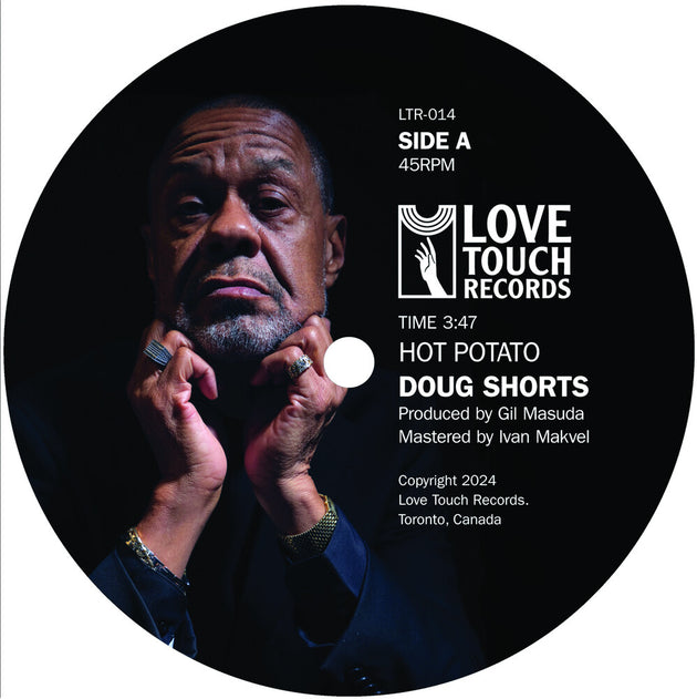the album cover for Doug Shorts - Hot Potato b/w On Our Way To Love