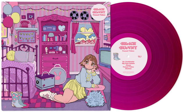 the album cover for Beach Bunny - Tunnel Vision [Magenta Colored Vinyl]