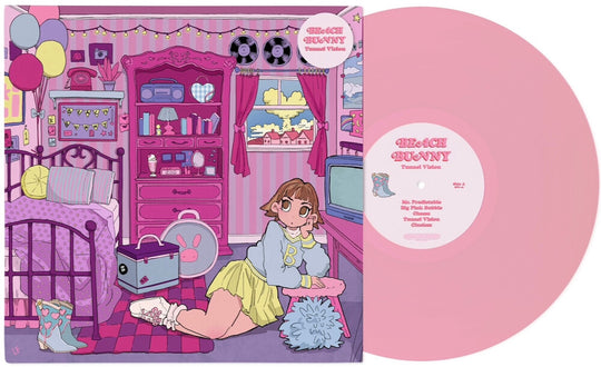 the album cover for Beach Bunny - Tunnel Vision [Indie Exclusive Baby Pink Colored Vinyl]