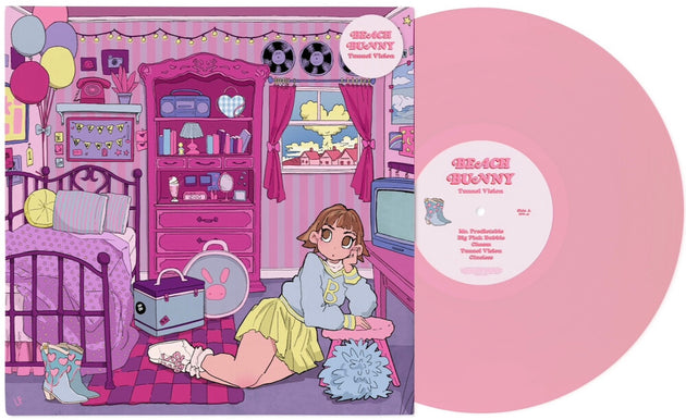 the album cover for Beach Bunny - Tunnel Vision [Indie Exclusive Baby Pink Colored Vinyl]