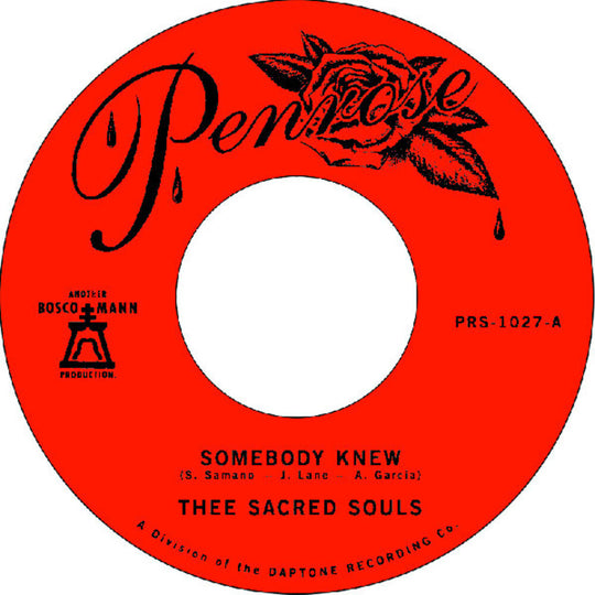 the album cover for Thee Sacred Souls - Somebody Knew / We Don't Have To Be Alone