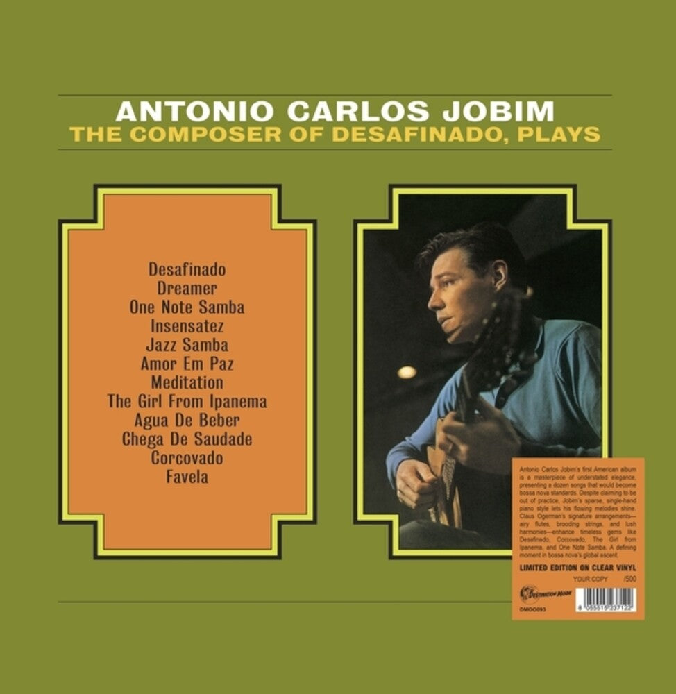 the album cover for Antonio Jobim  Carlos - Composer Of Desafinado Plays [Colored Vinyl] [Clear Vinyl]