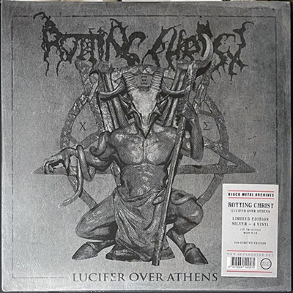 the album cover for Rotting Christ - Lucifer Over Athens [Colored Vinyl] (Gate) (Slv)
