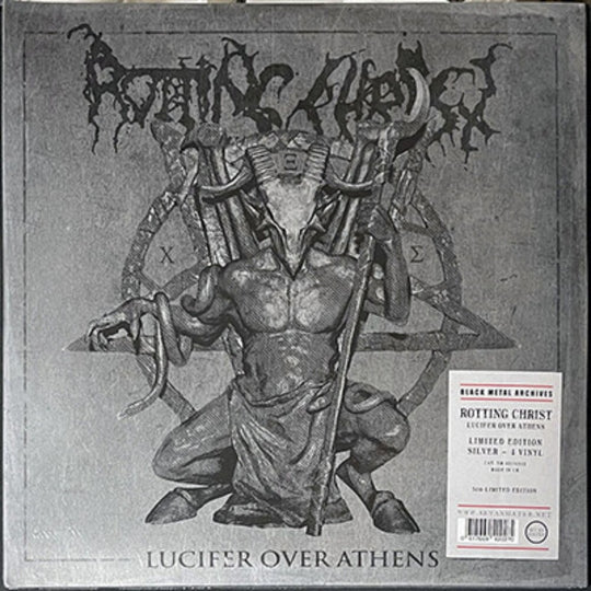 the album cover for Rotting Christ - Lucifer Over Athens [Colored Vinyl] (Gate) (Slv)