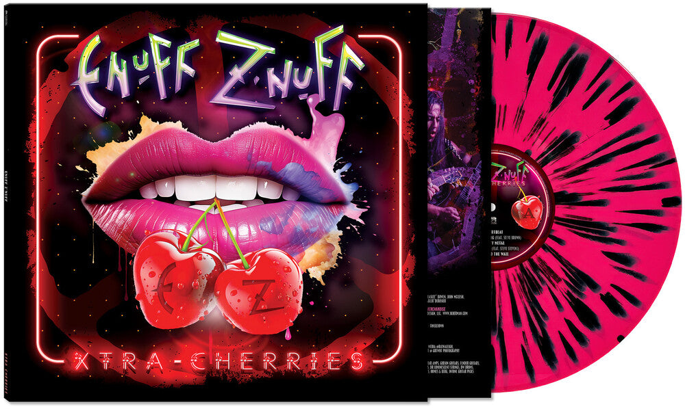 the album cover for Enuff Z'Nuff - Xtra Cherries [Black/Pink Splatter LP]