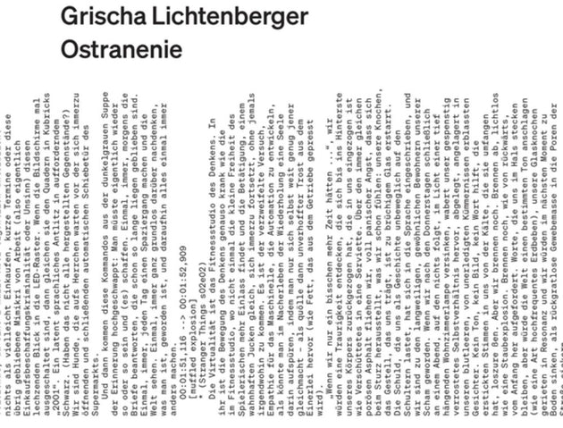 the album cover for Grischa Lichtenberger - Ostranenie