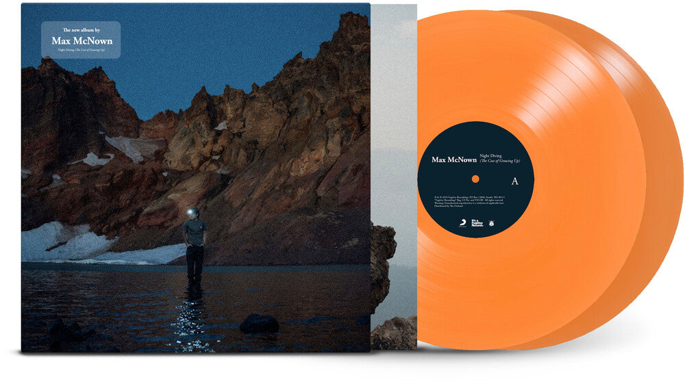 the album cover for Max Mcnown - Night Diving (The Cost of Growing Up) [opaque tangerine 2LP]