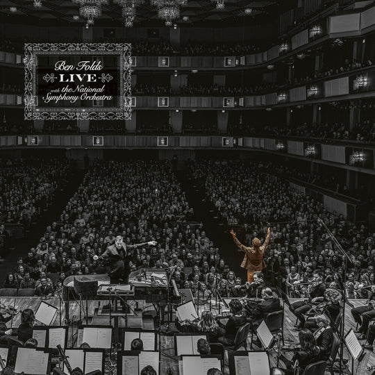 the album cover for Ben Folds - Ben Folds Live with the National Symphony Orchestra [Indie Exclusive Colored Vinyl, White, Autographed]