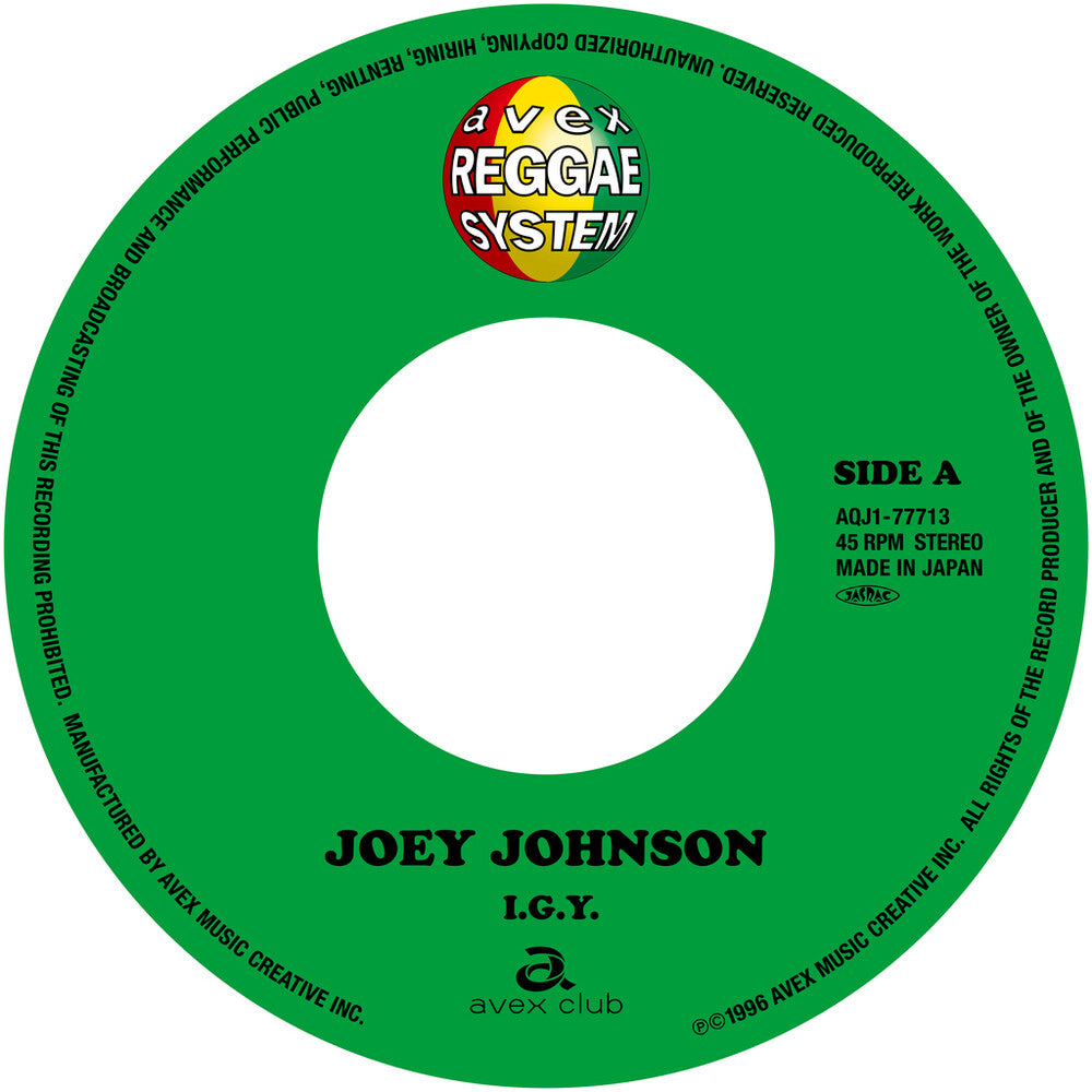 the album cover for Joey Johnson - I.G.Y. / Right Here Waiting