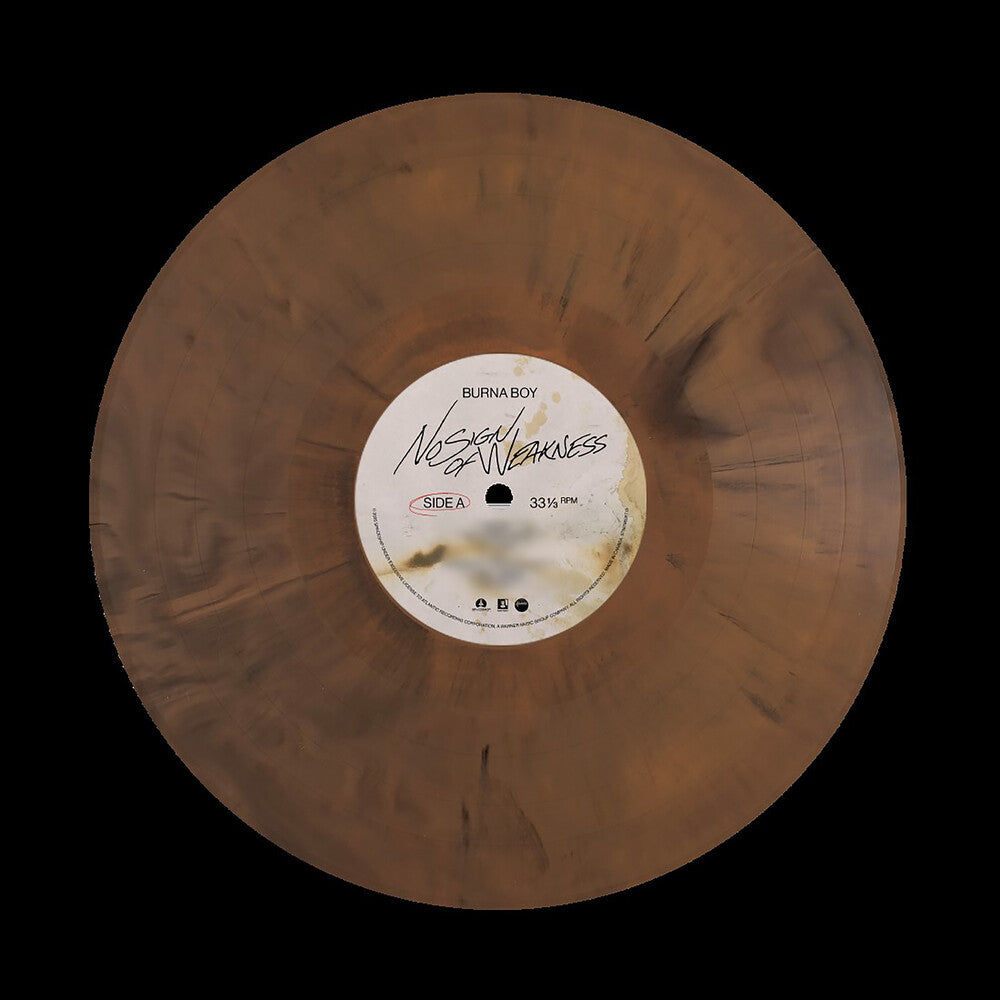 the album cover for Burna Boy - No Sign Of Weakness (Brwn) [Colored Vinyl]