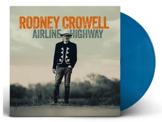 the album cover for Rodney Crowell - Airline Highway [Indie Exclusive Signed Pewter Vinyl]