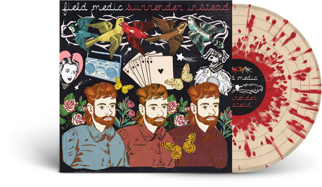 the album cover for Field Medic - Surrender Instead - Bone/Red Splatter [Colored Vinyl] (Red)