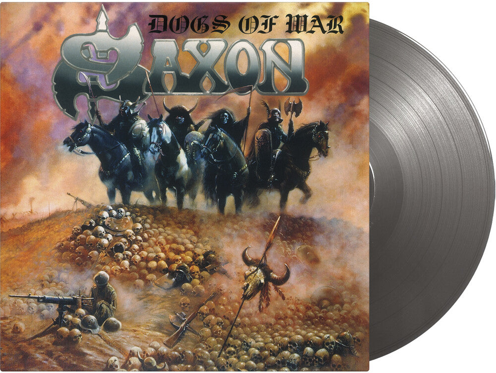 the album cover for Saxon - Dogs Of War - Limited 180-Gram Silver Colored Vinyl