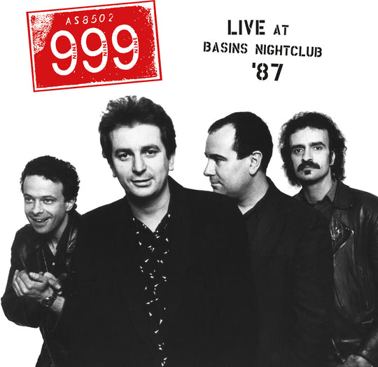 the album cover for 999 - Live At The Basins Nightclub '87