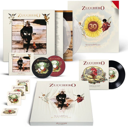 the album cover for Zucchero - Spirito Divino - Crystal Vinyl 2LP + 2CD + 7-inch + Book
