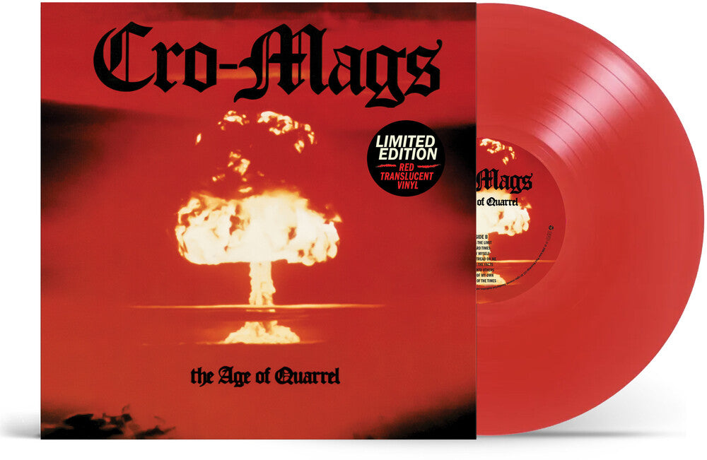 the album cover for Cro-Mags - Age Of Quarrel [Clear Vinyl] (Red)