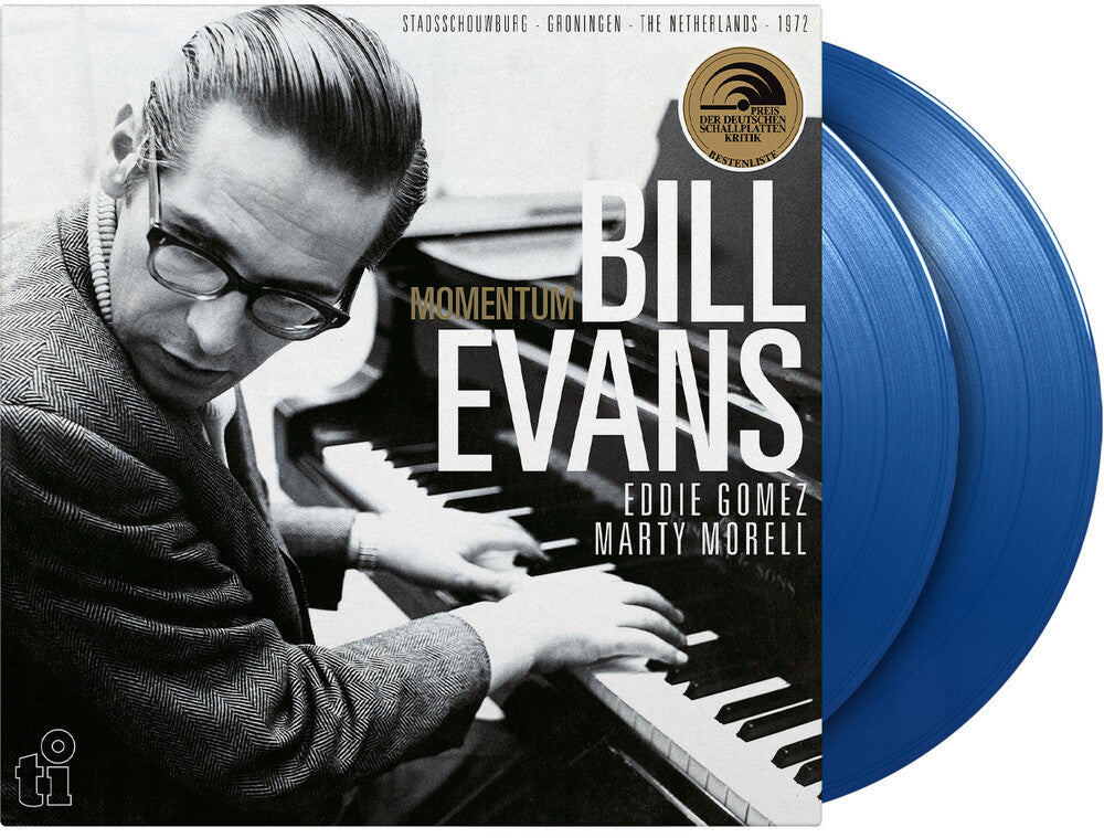 the album cover for Bill Evans - Momentum (Blue) [Colored Vinyl] [180 Gram]