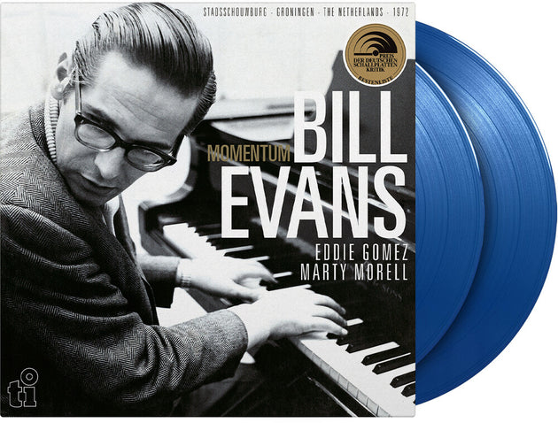 the album cover for Bill Evans - Momentum (Blue) [Colored Vinyl] [180 Gram]