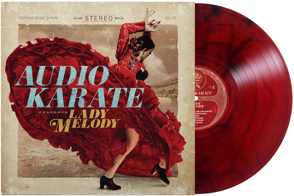 the album cover for Audio Karate - Lady Melody [Colored Vinyl] (Red)