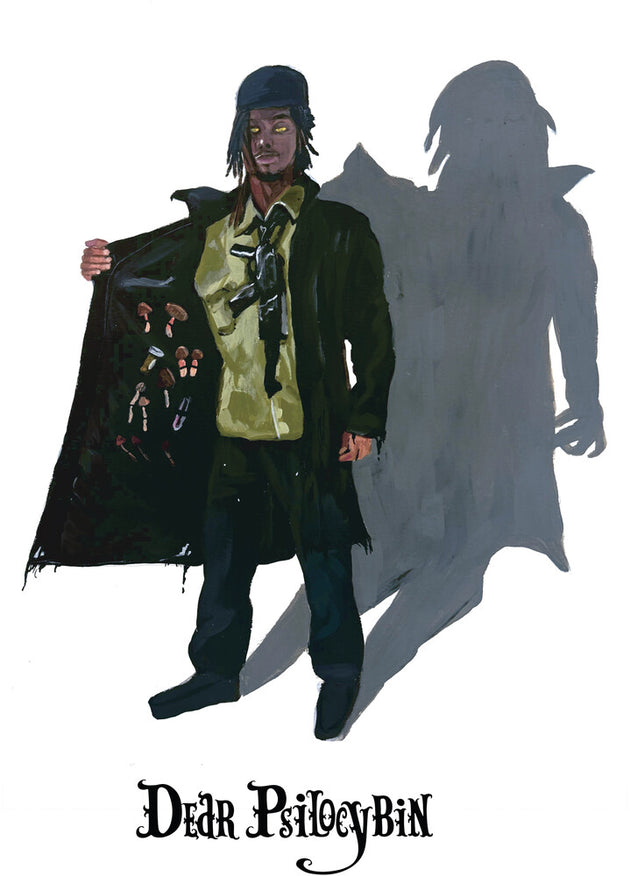 the album cover for Zelooperz / Real Bad Man - Dear Psilocybin