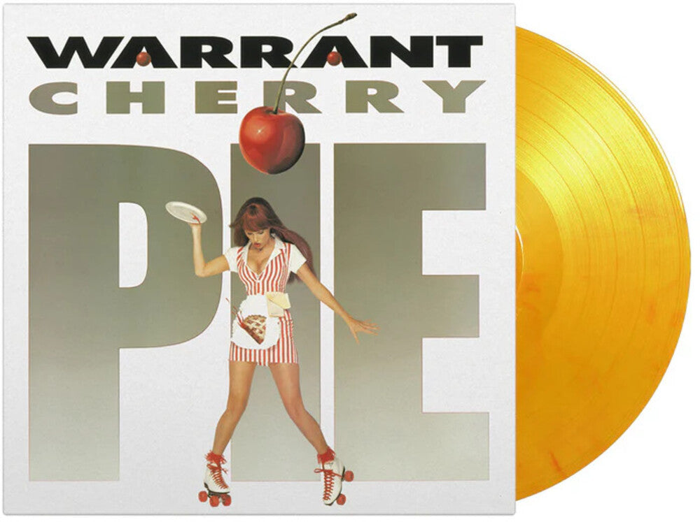 the album cover for Warrant - Cherry Pie [Yellow Colored Vinyl] [Limited Edition] [180 Gram]