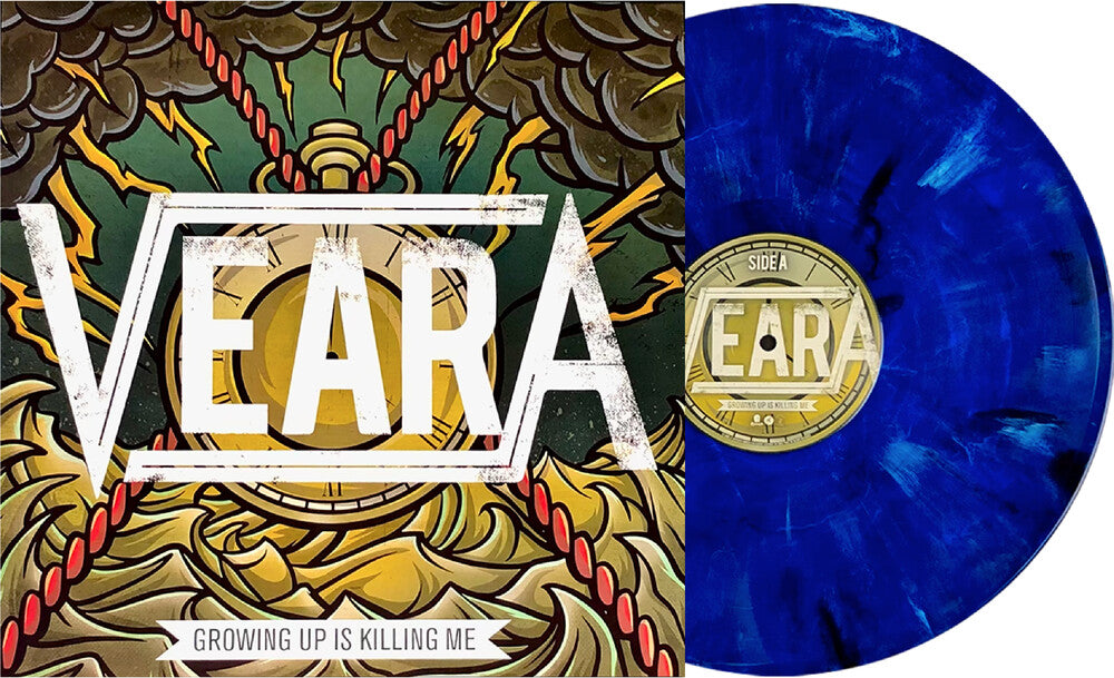 the album cover for Veara - Growing Up Is Killing Me (Blue) [Colored Vinyl] (Pnk)