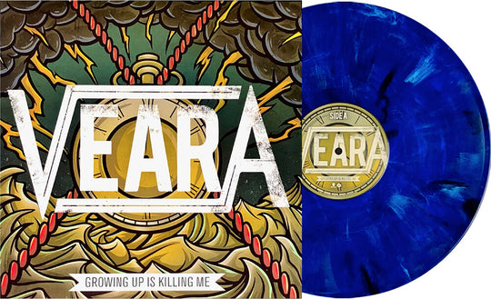 the album cover for Veara - Growing Up Is Killing Me (Blue) [Colored Vinyl] (Pnk)