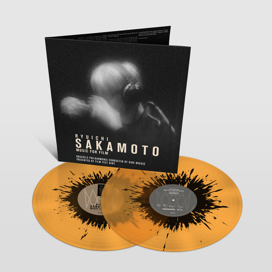 the album cover for Ryiuchi Sakamoto  (Ambr) (Blk) (Cvnl) (Spla) (Uk) - Music For Film (Ambr) (Blk) [Clear Vinyl] (Spla) (Uk)