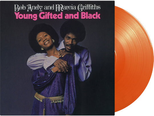 the album cover for Andy, Bob / Griffiths, Marcia - Young Gifted & Black - Limited 180-Gram Orange Colored Vinyl