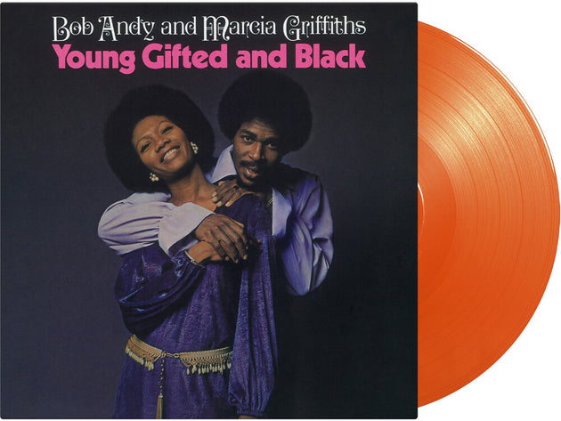 the album cover for Andy, Bob / Griffiths, Marcia - Young Gifted & Black - Limited 180-Gram Orange Colored Vinyl