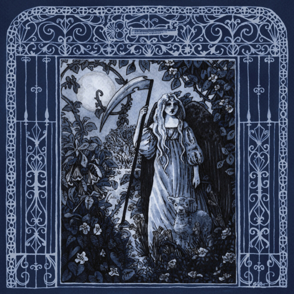 the album cover for Faetooth - Labyrinthine - Sea Blue