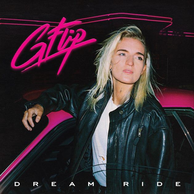 the album cover for G Flip - Dream Ride [Indie Exclusive Pink & Black with Yellow Splatter LP]