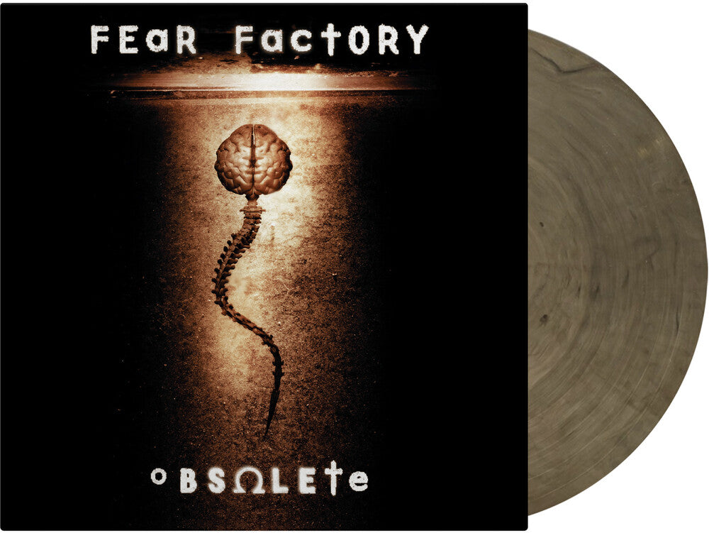 the album cover for Fear Factory - Obsolete - Limited 180-Gram Clear & Black Marble Colored Vinyl