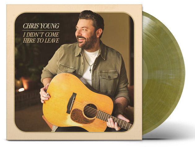 the album cover for Chris Young - I Didn't Come Here to Leave [Boots On The Ground Green Vinyl]