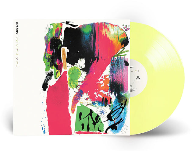 the album cover for Cut Copy - Moments [Deluxe Edition Light Yellow Opaque Vinyl] 