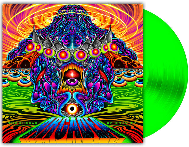 the album cover for Arcadea - The Exodus of Gravity [Neon Green LP]