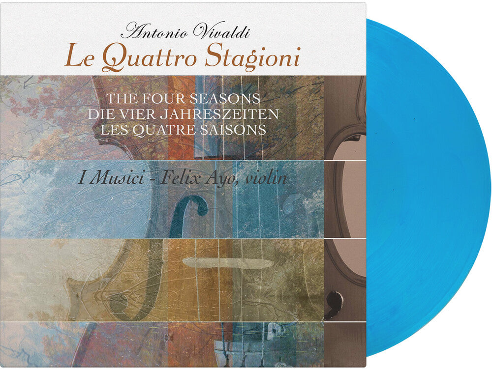 the album cover for Vivaldi / Felix Ayo  / I Musici - Vivaldi: Four Seasons - Crystal Clear & Blue Vinyl