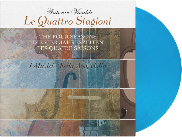 the album cover for Vivaldi / Felix Ayo  / I Musici - Vivaldi: Four Seasons - Crystal Clear & Blue Vinyl