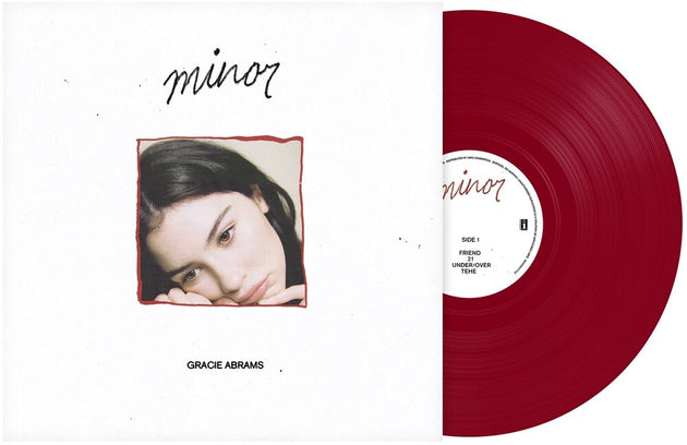 the album cover for Gracie Abrams - minor (5 Year Anniversary) -  [Red 12inch EP]