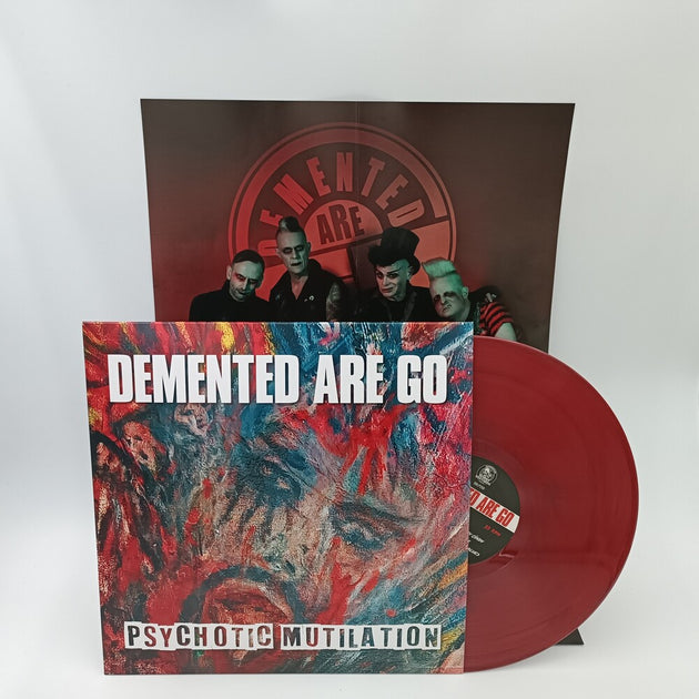 the album cover for Demented Are Go - Psychotic Mutilation - Smokey Bloodred [Colored Vinyl]