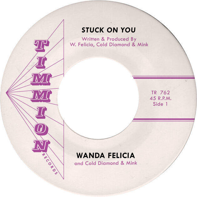 the album cover for Wanda Felicia / Cold Diamond & Mink - Stuck On You