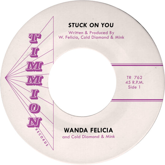 the album cover for Wanda Felicia / Cold Diamond & Mink - Stuck On You - Pink [Colored Vinyl] (Pnk)