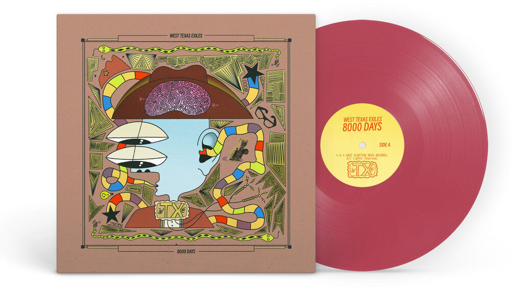 the album cover for West Texas Exiles - 8000 Days [Oxblood LP]