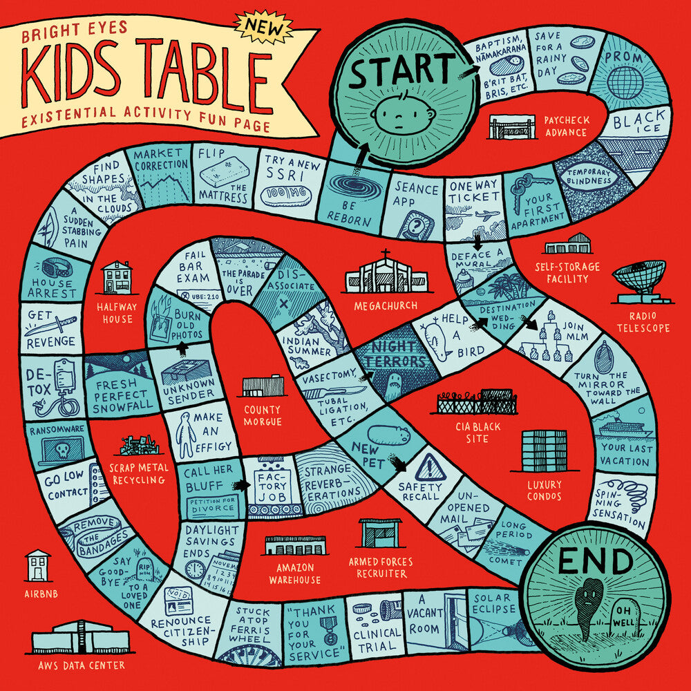 the album cover for Bright Eyes - Kids Table