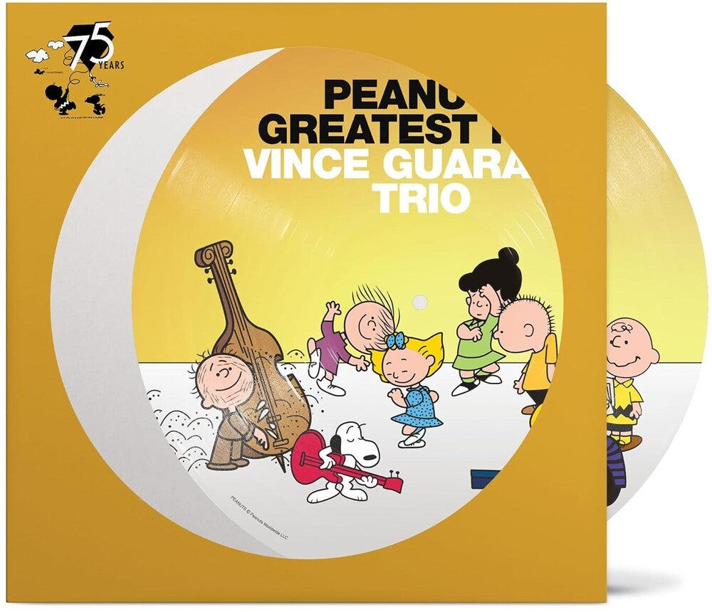 the album cover for Vince Guaraldi Trio - Peanuts Greatest Hits (75th Anniversary Edition) -  [Picture Disc LP]
