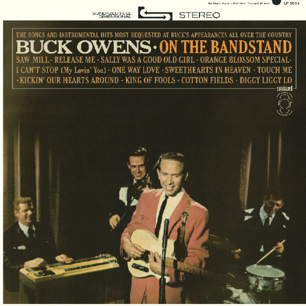 the album cover for Buck Owens  And His Buckaroos - On The Bandstand