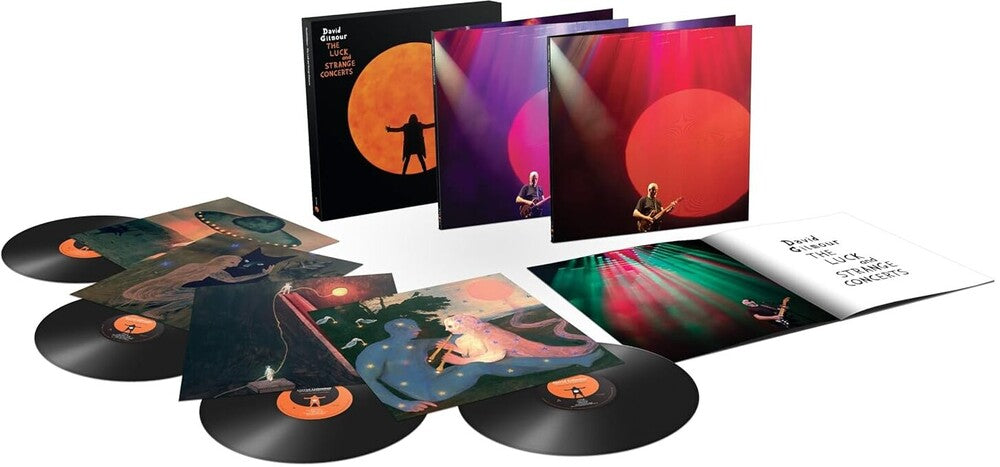 the album cover for David Gilmour - The Luck And Strange Concerts (4-LP Box Set)