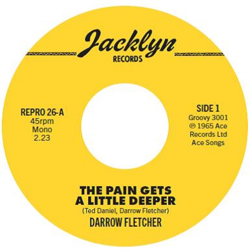 the album cover for Darrow Fletcher - Pain Gets A Little Deeper / My Judgement Day (Uk)