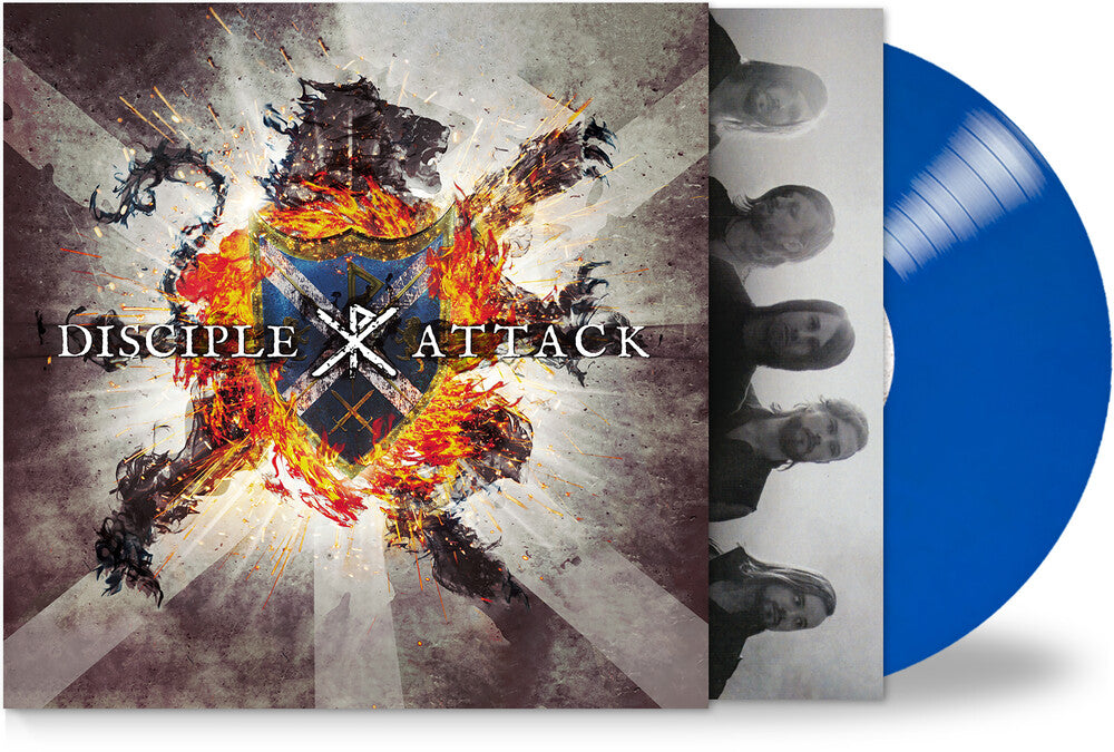the album cover for Disicple - Attack - Opaque Radical Blue (Blue) [Colored Vinyl] [Limited Edition]