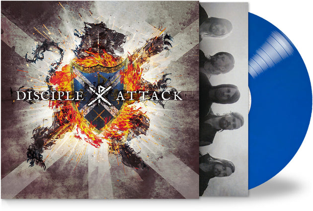 the album cover for Disicple - Attack - Opaque Radical Blue (Blue) [Colored Vinyl] [Limited Edition]